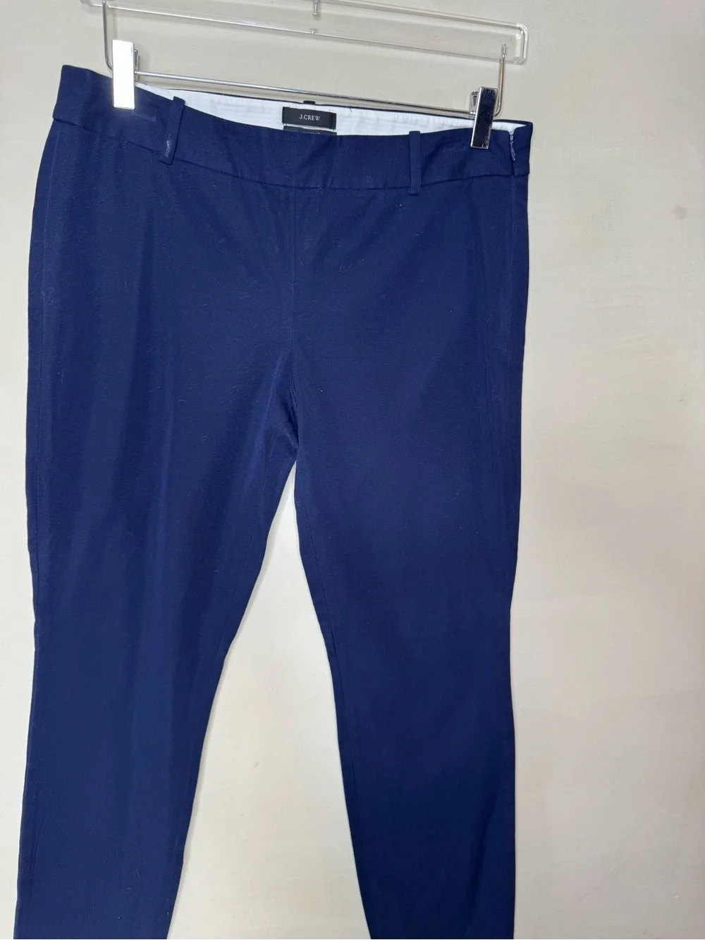 J.Crew Minnie Pants Women’s 8 Tall Navy Blue Stretch Ankle Career Slim Fit